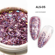 Load image into Gallery viewer, Irregular Laser Star Fragment Sequin Nail Stickers Flash Symphony Manicure Decoration DIY Nail Art Accessories