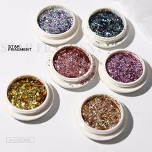 Load image into Gallery viewer, Irregular Laser Star Fragment Sequin Nail Stickers Flash Symphony Manicure Decoration DIY Nail Art Accessories