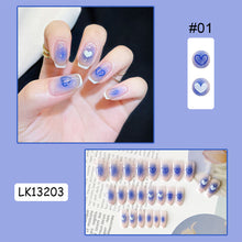Load image into Gallery viewer, 24pcs/set Multicolor Cute Nail Patches Fake Nail Pieces Removable Fake Nails Extension Nail Art Accessories