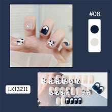 Load image into Gallery viewer, 24pcs/set Multicolor Cute Nail Patches Fake Nail Pieces Removable Fake Nails Extension Nail Art Accessories