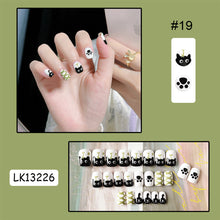 Load image into Gallery viewer, 24pcs/set Multicolor Cute Nail Patches Fake Nail Pieces Removable Fake Nails Extension Nail Art Accessories
