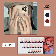 Load image into Gallery viewer, 24pcs/set Multicolor Cute Nail Patches Fake Nail Pieces Removable Fake Nails Extension Nail Art Accessories