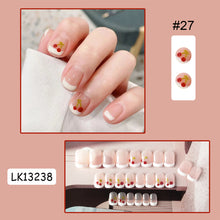 Load image into Gallery viewer, 24pcs/set Multicolor Cute Nail Patches Fake Nail Pieces Removable Fake Nails Extension Nail Art Accessories