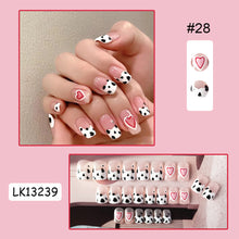 Load image into Gallery viewer, 24pcs/set Multicolor Cute Nail Patches Fake Nail Pieces Removable Fake Nails Extension Nail Art Accessories