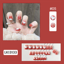 Load image into Gallery viewer, 24pcs/set Fashion Multicolor Nail Patches Fake Nail Pieces Removable Fake Nails Nail Art Accessories