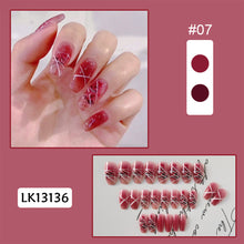 Load image into Gallery viewer, 24pcs/set Fashion Multicolor Nail Patches Fake Nail Pieces Removable Fake Nails Nail Art Accessories