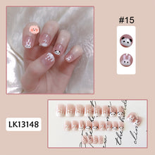Load image into Gallery viewer, 24pcs/set Fashion Multicolor Nail Patches Fake Nail Pieces Removable Fake Nails Nail Art Accessories