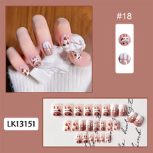 Load image into Gallery viewer, 24pcs/set Fashion Multicolor Nail Patches Fake Nail Pieces Removable Fake Nails Nail Art Accessories