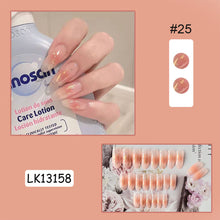 Load image into Gallery viewer, 24pcs/set Fashion Multicolor Nail Patches Fake Nail Pieces Removable Fake Nails Nail Art Accessories
