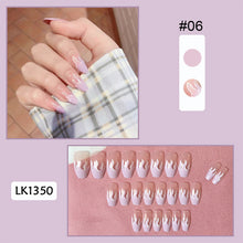 Load image into Gallery viewer, 24pcs/set Multicolor Nail Pieces Fake Nail Patches Removable Fake Nails Extension Nail Art Accessories