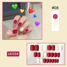 Load image into Gallery viewer, 24pcs/set Multicolor Nail Pieces Fake Nail Patches Removable Fake Nails Extension Nail Art Accessories
