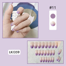 Load image into Gallery viewer, 24pcs/set Multicolor Nail Pieces Fake Nail Patches Removable Fake Nails Extension Nail Art Accessories