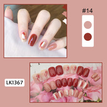 Load image into Gallery viewer, 24pcs/set Multicolor Nail Pieces Fake Nail Patches Removable Fake Nails Extension Nail Art Accessories