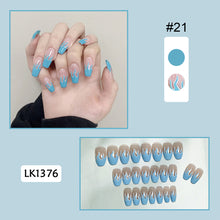 Load image into Gallery viewer, 24pcs/set Multicolor Nail Pieces Fake Nail Patches Removable Fake Nails Extension Nail Art Accessories