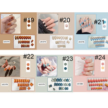 Load image into Gallery viewer, 24pcs/set Multicolor Nail Pieces Fake Nail Patches Removable Fake Nails Extension Nail Art Accessories