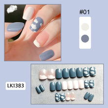 Load image into Gallery viewer, 24pcs/set Glossy Nail Pieces Multicolor Fake Nail Patches Removable Fake Nails Extension Nail Art Accessories