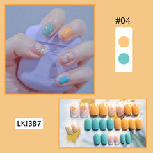 Load image into Gallery viewer, 24pcs/set Glossy Nail Pieces Multicolor Fake Nail Patches Removable Fake Nails Extension Nail Art Accessories