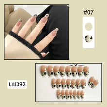 Load image into Gallery viewer, 24pcs/set Glossy Nail Pieces Multicolor Fake Nail Patches Removable Fake Nails Extension Nail Art Accessories