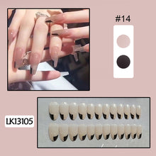 Load image into Gallery viewer, 24pcs/set Glossy Nail Pieces Multicolor Fake Nail Patches Removable Fake Nails Extension Nail Art Accessories