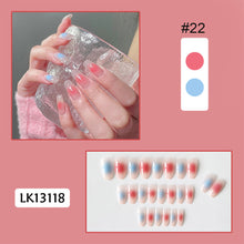 Load image into Gallery viewer, 24pcs/set Glossy Nail Pieces Multicolor Fake Nail Patches Removable Fake Nails Extension Nail Art Accessories