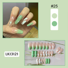 Load image into Gallery viewer, 24pcs/set Glossy Nail Pieces Multicolor Fake Nail Patches Removable Fake Nails Extension Nail Art Accessories