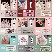 Load image into Gallery viewer, 24pcs/set Glossy Nail Pieces Multicolor Fake Nail Patches Removable Fake Nails Extension Nail Art Accessories