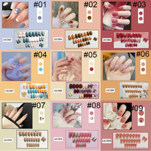 Load image into Gallery viewer, 24pcs/set Glossy Nail Pieces Multicolor Fake Nail Patches Removable Fake Nails Extension Nail Art Accessories