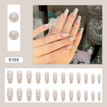 Load image into Gallery viewer, 24pcs/set Cute Nail Patches Multicolor Fake Nail Pieces Removable Fake Nails Extension Nail Art Accessories