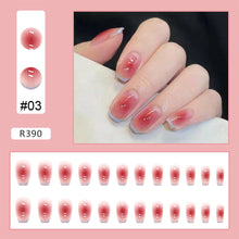 Load image into Gallery viewer, 24pcs/set Cute Nail Patches Multicolor Fake Nail Pieces Removable Fake Nails Extension Nail Art Accessories