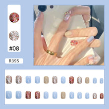 Load image into Gallery viewer, 24pcs/set Cute Nail Patches Multicolor Fake Nail Pieces Removable Fake Nails Extension Nail Art Accessories