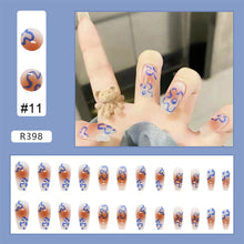 Load image into Gallery viewer, 24pcs/set Cute Nail Patches Multicolor Fake Nail Pieces Removable Fake Nails Extension Nail Art Accessories