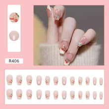 Load image into Gallery viewer, 24pcs/set Fashion Multicolor Nail Pieces Cute Fake Nail Patches Removable Fake Nails Extensions Nail Art Accessories