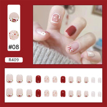 Load image into Gallery viewer, 24pcs/set Fashion Multicolor Nail Pieces Cute Fake Nail Patches Removable Fake Nails Extensions Nail Art Accessories