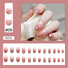 Load image into Gallery viewer, 24pcs/set Fashion Multicolor Nail Pieces Cute Fake Nail Patches Removable Fake Nails Extensions Nail Art Accessories