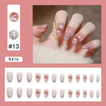 Load image into Gallery viewer, 24pcs/set Fashion Multicolor Nail Pieces Cute Fake Nail Patches Removable Fake Nails Extensions Nail Art Accessories