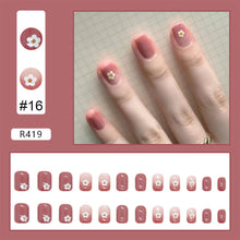Load image into Gallery viewer, 24pcs/set Fashion Multicolor Nail Pieces Cute Fake Nail Patches Removable Fake Nails Extensions Nail Art Accessories