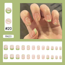 Load image into Gallery viewer, 24pcs/set Fashion Multicolor Nail Pieces Cute Fake Nail Patches Removable Fake Nails Extensions Nail Art Accessories