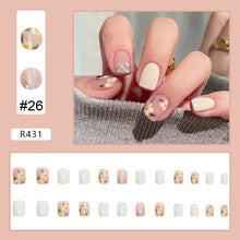 Load image into Gallery viewer, 24pcs/set Fashion Multicolor Nail Pieces Cute Fake Nail Patches Removable Fake Nails Extensions Nail Art Accessories