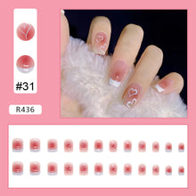 Load image into Gallery viewer, 24pcs/set Fashion Multicolor Nail Pieces Cute Fake Nail Patches Removable Fake Nails Extensions Nail Art Accessories