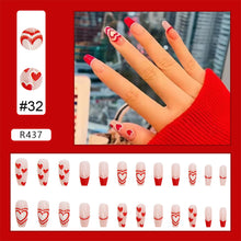 Load image into Gallery viewer, 24pcs/set Fashion Multicolor Nail Pieces Cute Fake Nail Patches Removable Fake Nails Extensions Nail Art Accessories