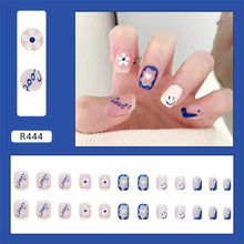 Load image into Gallery viewer, 24pcs/set Small Fresh Nail Patches Multicolor Nail Pieces Removable Fake Nails Extensions Nail Art Accessories
