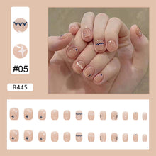 Load image into Gallery viewer, 24pcs/set Small Fresh Nail Patches Multicolor Nail Pieces Removable Fake Nails Extensions Nail Art Accessories
