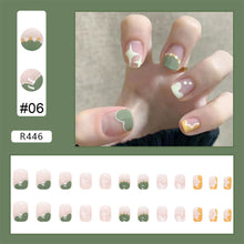 Load image into Gallery viewer, 24pcs/set Small Fresh Nail Patches Multicolor Nail Pieces Removable Fake Nails Extensions Nail Art Accessories