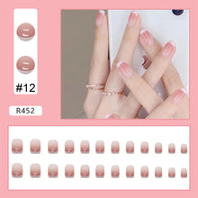 Load image into Gallery viewer, 24pcs/set Small Fresh Nail Patches Multicolor Nail Pieces Removable Fake Nails Extensions Nail Art Accessories