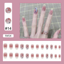 Load image into Gallery viewer, 24pcs/set Small Fresh Nail Patches Multicolor Nail Pieces Removable Fake Nails Extensions Nail Art Accessories