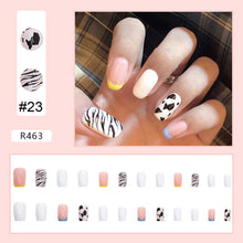 Load image into Gallery viewer, 24pcs/set Small Fresh Nail Patches Multicolor Nail Pieces Removable Fake Nails Extensions Nail Art Accessories