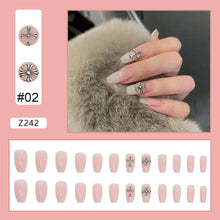 Load image into Gallery viewer, 24pcs/set Fashion Nail Patches Multicolor Nail Pieces Removable Fake Nails Extensions Nail Art Accessories