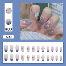 Load image into Gallery viewer, 24pcs/set Fashion Nail Patches Multicolor Nail Pieces Removable Fake Nails Extensions Nail Art Accessories