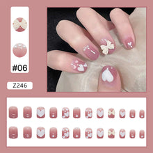 Load image into Gallery viewer, 24pcs/set Fashion Nail Patches Multicolor Nail Pieces Removable Fake Nails Extensions Nail Art Accessories