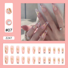 Load image into Gallery viewer, 24pcs/set Fashion Nail Patches Multicolor Nail Pieces Removable Fake Nails Extensions Nail Art Accessories